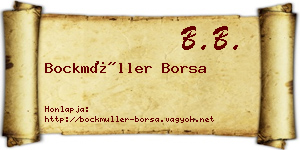Bockmüller Borsa névjegykártya